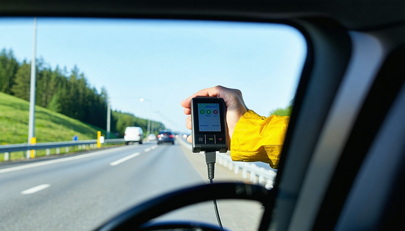 User-friendly road toll payment device in a vehicle
