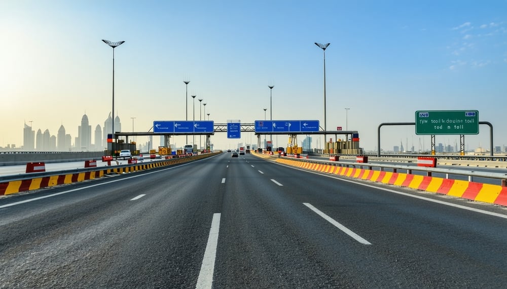 Dubai road toll system in action Dubai road toll system in action